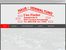 Tablet Screenshot of hausverwaltung-fischer.de